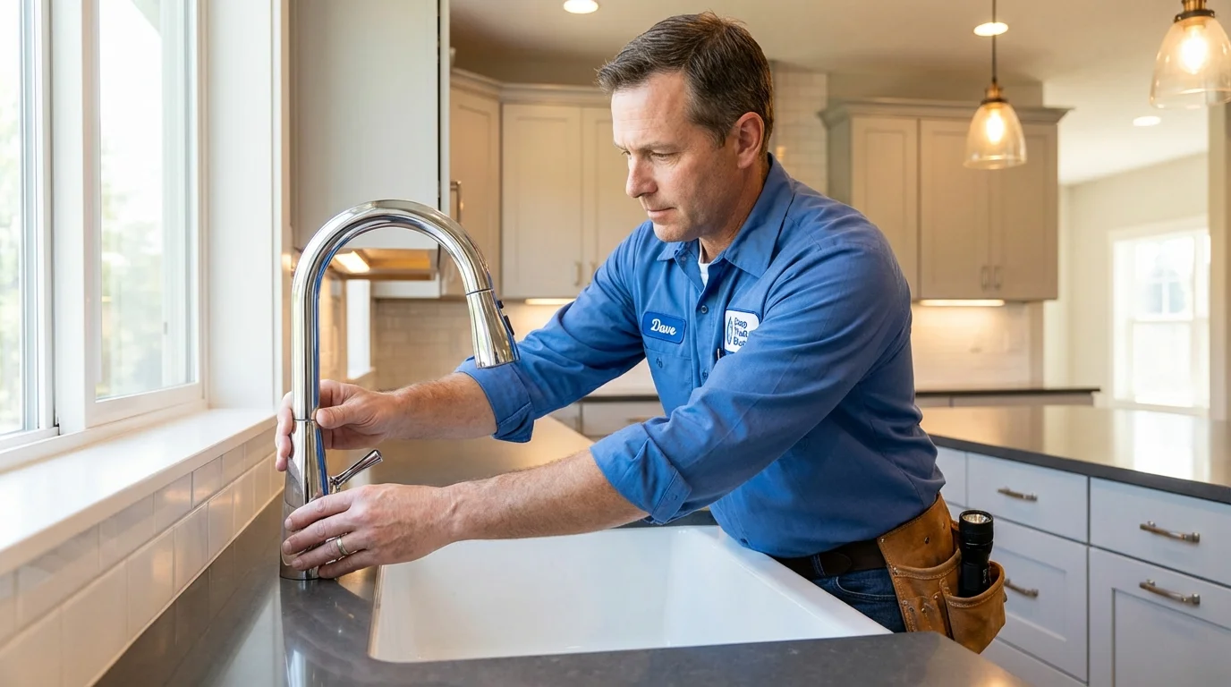 Kitchen faucet installation by Johns Plumbing LLC in Massapequa Park